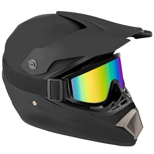 CARTMAN Adult Dirt Bike Helmets Motocross ATV Dirtbike Offroad Full Face Motorcycle Helmet, DOT Approved Matte Black and Blue