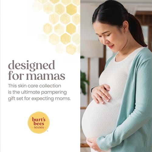Burt's Bees Pregnancy Essentials Gifts Set, 3 Giftable Baby Shower Products & Must Have Baby Registry Items, Nourishing Skincare - Mama Belly Butter, Original Lip Balm, Leg & Foot Cream