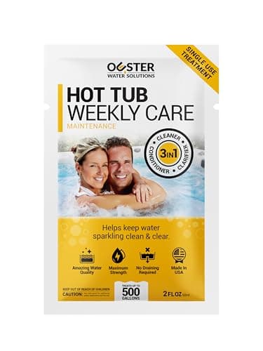 Bio Ouster 3in1 Weekly Hot Tub Cleaner, Conditioner, Clarifier - Hot Tub Chemicals for Standard & Inflatable Spas - Spa Chemicals for Crystal Clear & Sparkling Clean Water - Made in USA (4 Week Kit)