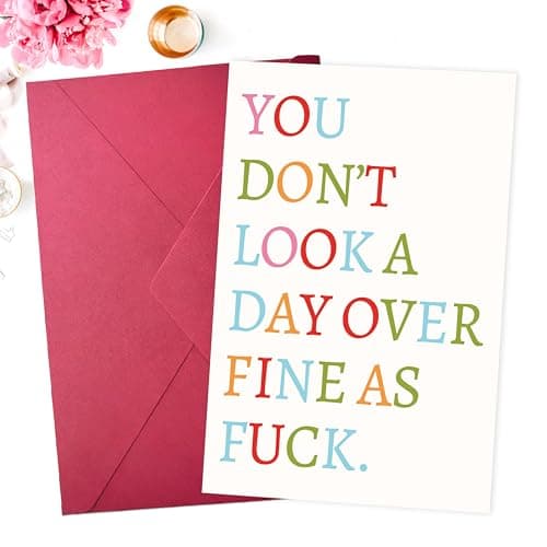 Playful Couple Birthday Gift Idea for Him Her Women Men,Thick Paper With Red Envelope,Blank Inside for Personal Message Funny Birthday Card Gift for Wife Husband Boyfriend Girlfriend B0GYDZPH7K