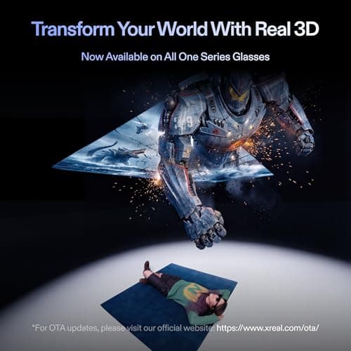 XREAL One Pro AR Glasses with X1 Chip, Native 3 DoF, X-Prism Optics, 3D Mode, 57°FOV 171" 120Hz FHD Display, XR Glasses for iPhone 17/16, Steam Deck, ROG, Mac, PC, Android & iOS M (IPD 57-66mm)