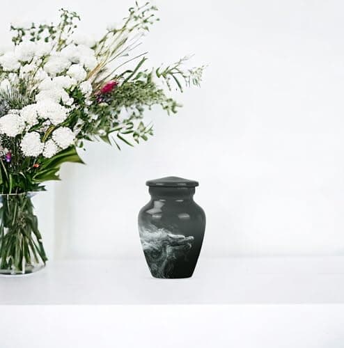 Dragon Urn, 3 Inch - Compact Urns for Human Ashes - Unique Urns - Burial Urns for Ashes - Artistic Urns - Small Decorative Urn - Memorial Urns for Grandparents - Pack of 1, Black B0D8BR9288