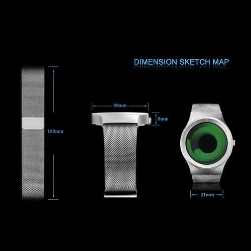 MASTOP Watches for Men Fashion Creative Liquid Movement Original Design Starry Sky Vortex Watch Men Steel Mesh Men's Watch Clock Round Unique Wristwatch Minimalist Gradient Color