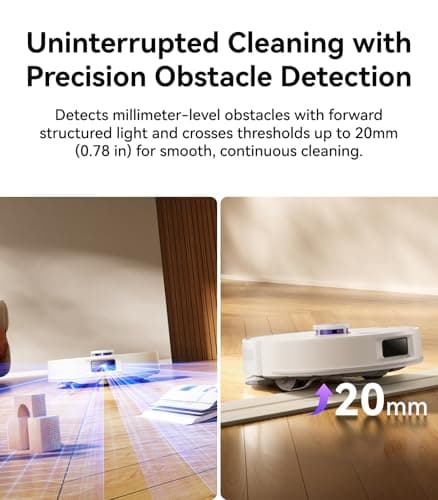 NARWAL Freo S Robot Vacuum and Mop Combo, 8000Pa Suction, 180 Days Hands Free, Self-Emptying Base, LDS Navigation, Obstacle Avoidance, Robot Vacuum Cleaner for Pet Hair & Hard Floors