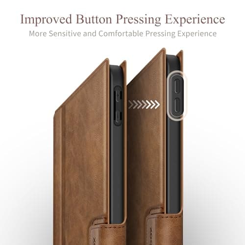Antbox for iPad Pro 11 Inch Case M5 2025/M4 2024, Premium Vegan Leather, Supports Pencil Pro and Pencil (USB-C), Auto Sleep/Wake Function, Built-in Pencil Holder (Tan)