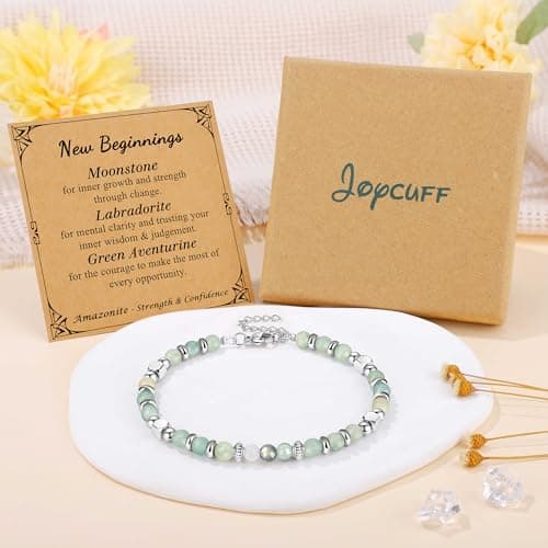 𝗚𝗶𝗳𝘁𝘀 𝗳𝗼𝗿 𝗪𝗼𝗺𝗲𝗻 𝗠𝗼𝗼𝗻𝘀𝘁𝗼𝗻𝗲 𝗔𝗺𝗮𝘇𝗼𝗻𝗶𝘁𝗲 𝗕𝗿𝗮𝗰𝗲𝗹𝗲𝘁𝘀, New Beginnings Retirement Christmas Graduation Birthday Good Luck Gifts for Women Mom Grandma Sister Coworkers Friends