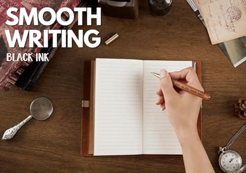 InnoBeta Whiskey gifts Leather Journal Notebook with Pen, for Whiskey Lovers, Men, Women on Birthday, Refillable Sketchbook, Travel Diary, Lined Planner, 7x5 Inches, Brown