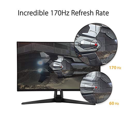 ASUS TUF Gaming 27" 2K HDR Monitor (VG27AQ1A) - QHD (2560 x 1440), IPS, 170Hz (Supports 144Hz), 1ms, Extreme Low Motion Blur, Speaker, G-SYNC Compatible, VESA Mountable, DisplayPort, HDMI