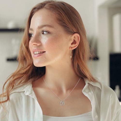 NOURISHLOV Unbreakable Necklace, Strength Gift, Inspirational Gifts, Resilience Necklace, Empowerment Gift for Her, Birthday, Graduation, Tough Times, Infinity Interlocking 2 Hearts Necklace for Women