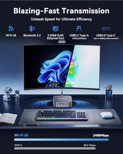 ACEMAGIC Mini Gaming PC, Intel Cere i9 13900HK 32GB RAM 1TB SSD (14C/20T) up to 5.4GHz USB4/HDMI/DP/Wifi 6E 2.5G LAN,Mini PC Windows 11 pro Small Computers Desktop Beat i9 12900HK/7840HS/6800H