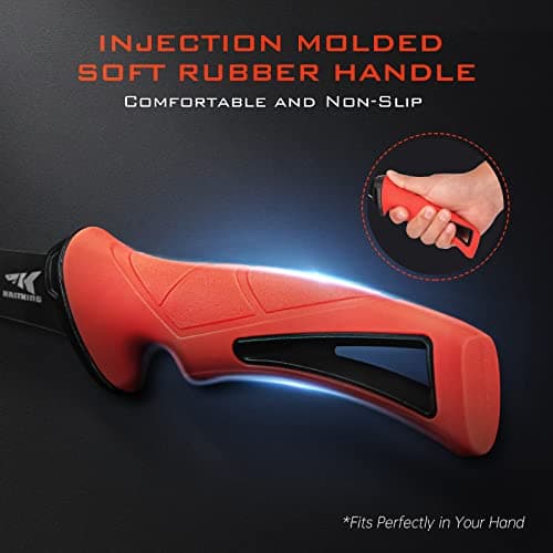 KastKing Intimidator Bait Knife and Filet Knives, Ultra-Sharp G4116 German Stainless-Steel Blades, Fresh or Saltwater, Non-Slip Handle, Durable Storage Bag, and Honing Rod