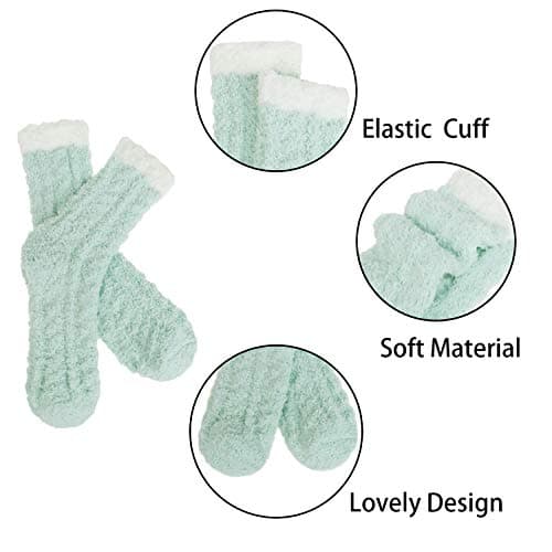 Womens Winter Fuzzy Socks Cozy Fluffy Sock Warm Fuzzy Christmas Socks for Women