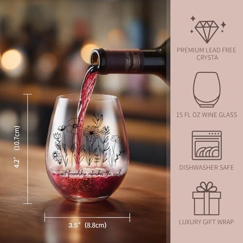 5 oz Scratch-Resistant Wine Glass, Dishwasher safe,Friendship Gifts for Women, Bestie Birthday Present Best Friend Birthday Gifts for Women,A Sweet Friendship Refreshes the Soul B0FHWDT7LB