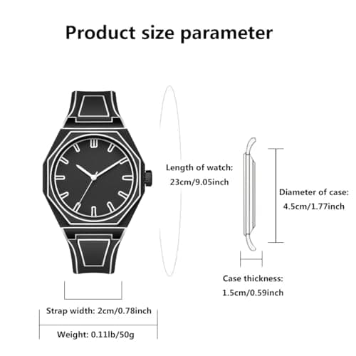 GORBEN Creative Sketch Watch Sports Fashion Quartz Minimalist Black and White Anime Series Watch