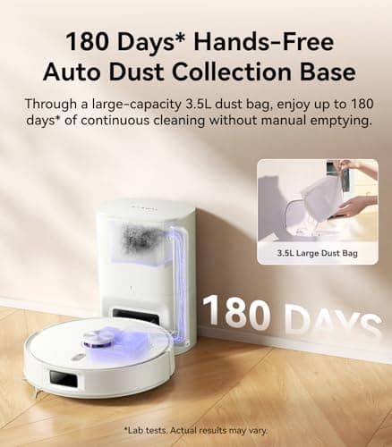 NARWAL Freo S Robot Vacuum and Mop Combo, 8000Pa Suction, 180 Days Hands Free, Self-Emptying Base, LDS Navigation, Obstacle Avoidance, Robot Vacuum Cleaner for Pet Hair & Hard Floors