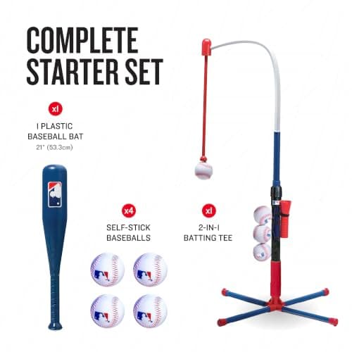 Franklin Sports Grow-with-Me Kids Baseball Batting Tee + Stand Set for Youth + Toddlers - Youth Baseball, Softball + Teeball Hitting Tee Set for Boys + Girls B07HJSHT8P