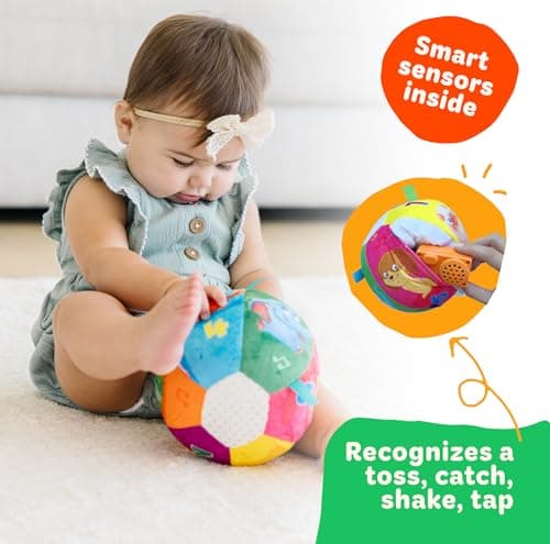 Move2Play, Interactive Baby Ball with 30+ Sounds & Songs | Toys for 1 Year Old Boys & Girls | Baby Toys 6-12+ Months | Musical Crawling Ball for Toddlers 1-3 | 1st Birthday Gift B086XK4PL7