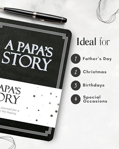 Papa's Life Story Journal (Hardcover): A Meaningful Keepsake for Papa to Share His Journey and Memories, Book Includes 250+ Prompt Questions, Sentimental Gifts for Father's Day, Birthday & Christmas B0D6B5SC9S