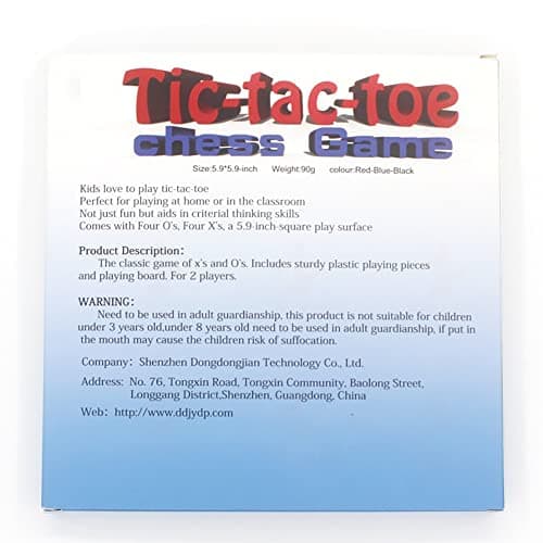 Tic Tac Toe Board Game,Tic Tac Toe Family Game, Classic Board Game, Classical Family Board Game,Children's Tic Tac Toe Game, Plastic tic tac Toe Game, Board Size 15 X 15 cm