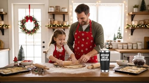 NewEleven Christmas Gift For Dad - Birthday Gifts For Dad From Daughter - Husband Gifts - Unique Birthday Present Ideas For Father's Day, Husband, New Papa, Bonus Father From Daughter - 20 Oz Tumbler