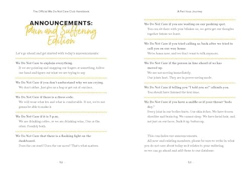 The Official We Do Not Care Club Handbook: A Hot-Mess Guide for Women in Perimenopause, Menopause, and Beyond Who Are Over It ― A Bestselling Women's Health Manual 0063492636