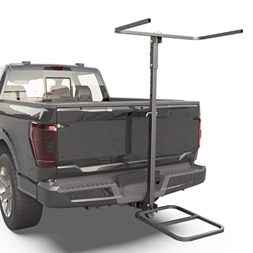 Upgraded RV Hitch Mount Kayak Rack Height Adjustable Vertical Kayak Carrier for RV, Truck, SUV Holds 2 Kayaks up to 12' & 150LBS & 2'' Hitch Receiver