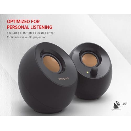Creative Labs Pebble 2.0 Channel Computer Stereo Speakers - Black