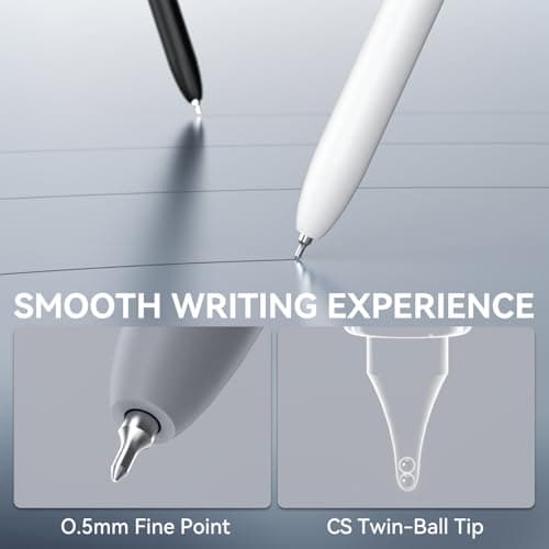 Gel Pens, 6 Pcs 0.5mm Fine Point Black Ink Pen With Smooth Writing, Office Desk Accessories, School Supplies Gifts for Men Women, Quick Dry Pens Ballpoint For Journaling, Black/Gray/White