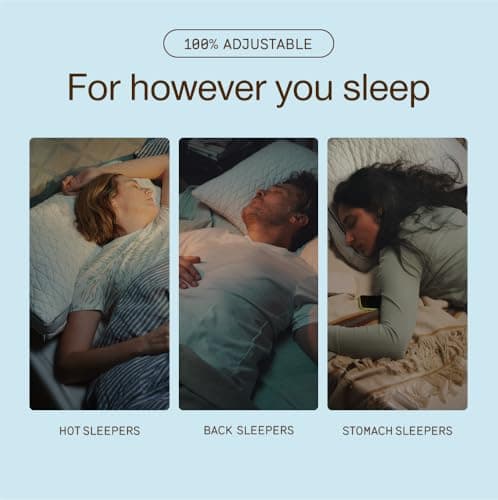 Coop Home Goods Eden Bed Pillow Queen Size for Sleeping on Back, Stomach and Side Sleeper- Medium Soft Memory Foam Cooling Gel - CertiPUR-US/GREENGUARD Gold B01LYU7V4S