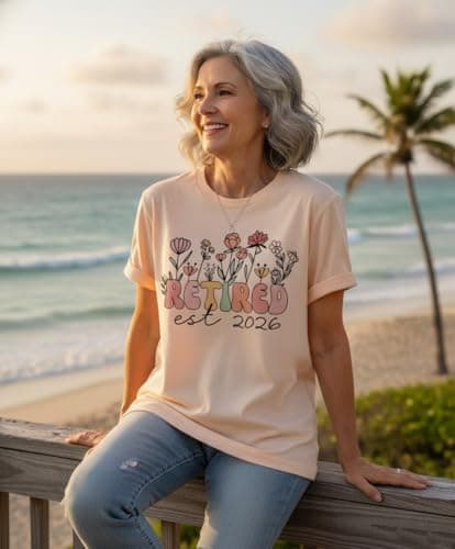 2026 Retirement Shirts Gift for Women Retired Gifts for Wife, Mom, Coworker, Boss Ideas Tops Tees