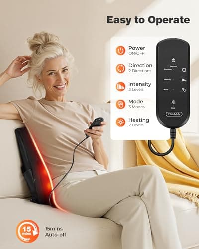 Shiatsu Neck Massager with Heat, 3D Kneading Back Massage Pillow for Pain Relief, Massagers for Neck and Back, Shoulder, Leg, Gifts for Men Women Mom Dad, Stress Relax at Home Office and Car