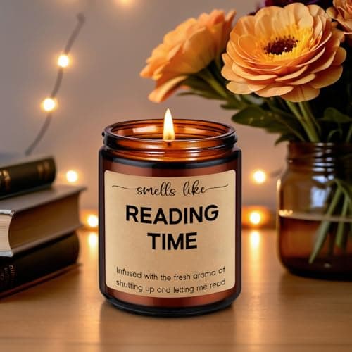 GSPY Reading Candle, Book Lovers Gifts, Readers, Bookish Present - Reading Accessories, Cute Reader Present - Funny Christmas, Birthday Gifts for Book Lovers Women, Bookworm, Librarian, Men, Booklover