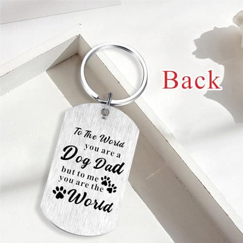 Alotozo Dog Dad Gifts for Men - Christmas Gifts from Dogs to Daddy - Drive Safe Dad Keychain - From Puppy to Daddy Stocking Stuffer - Dog Lover Gift for Father