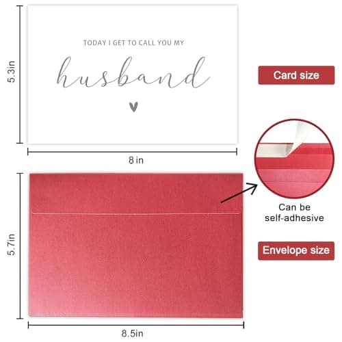 SuperShunhu Groom's Wedding Vows Card - Husband, To My Groom, To My Husband