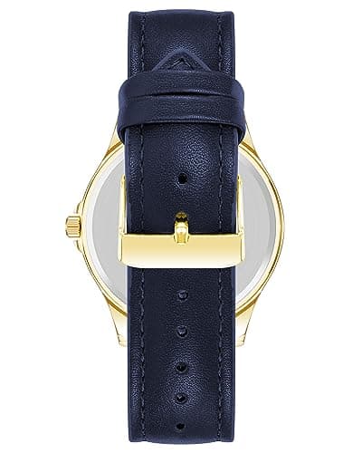 Amazon Essentials Men's Easy to Read 42mm Leather Band Analog Watch