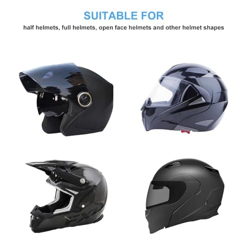 Motorcycle Helmet Bluetooth Headset Speakers with Good Sound,Loud,50 Hours Use,Large Button for Gloves,Fast and Stable Connection,Answer Automatically,Voice Assistant,IPX7 Waterproof,Easy Install