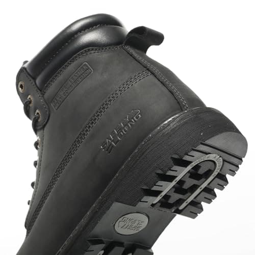 SAFETY LOONG Work Boots for Men Waterproof Soft Toe Non Slip Comfortable Leather Workboots