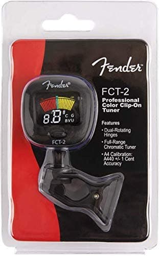 Fender FCT-2 Professional Multi-Instrument Clip-On Tuner for Guitar, Bass, Ukulele, and Violin