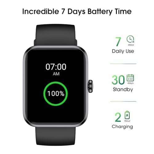 TYKOIT TYKOIT Smart Watch, Fitness Tracker with Heart Rate Monitor, Blood Oxygen, Sleep Tracker, 41mm Touchscreen Smartwatch for Android iOS Swimming Waterproof Pedometer Step Calories Tracker for Women Men