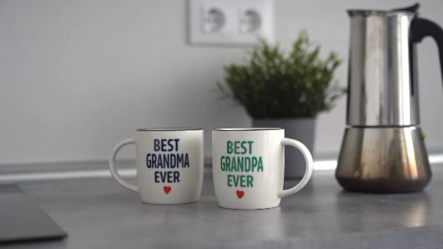 Triple Gifffted Worlds Best Grandparents Coffee Mugs for Grandma and Grandpa, Gifts Ideas From Grandkids, Grandchildren, New First Time Grandparent Announcement Christmas Valentines Day, Ceramic 380ml