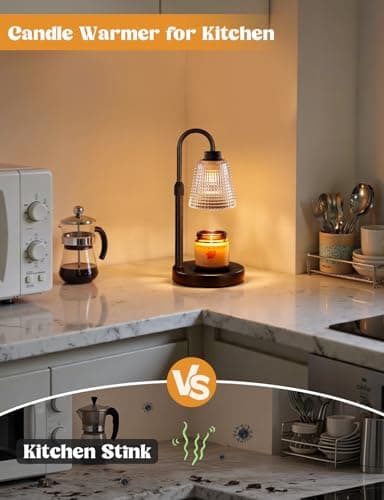 Dimmable Candle Warmer for Jar Candles, Height Adjustable Wax Warmer,Halloween Decorations House Warming Gifts New Home Innqoo Candle Warmer Lamp with Timer Home Decor Birthday Gifts for Women B0DZFGTCLR