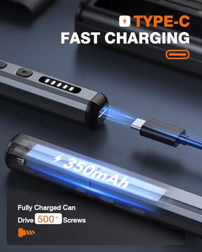 JOREST Mini Electric Screwdriver, Precision Set with 38-in-1 Magnetic Bits, Repair Tool Kit for iPhones, Laptop, Drone, Game Console, Camera, Toys; Stocking Stuffers for Men;Birthday Gift for Father