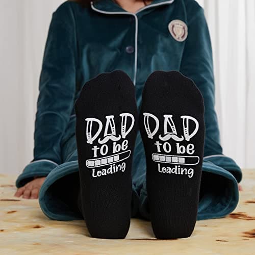 Funny Father Grandpa Daddy Father's Day Bad Pun Humor socks,Dad to Be, Loading. Please Wait - Funny socks for New Fathers