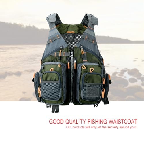 Obcursco Fly Fishing Vest for Men and Women with Breathable Mesh, Trout Fishing Gear, for Outdoors Stream Fishing