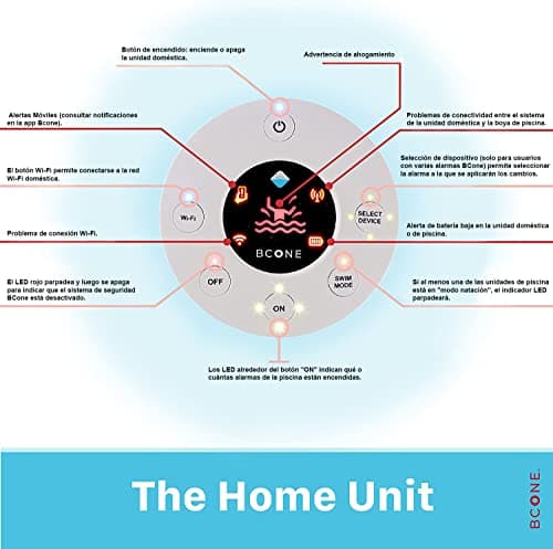 BCONE® Pool Alarm by Lifebuoy® | ASTM F2208 Certified | Floating Safety Device with App Alerts + Alexa Voice Control | 2.4GHz Wi-Fi | for Inground & Above-Ground Pools