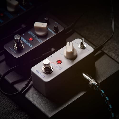 SONICAKE Clean Boost Pedal with Buffer and +12dB Gain, Mini Pure Boost Guitar Bass Effects Pedal - Sonic Super Master