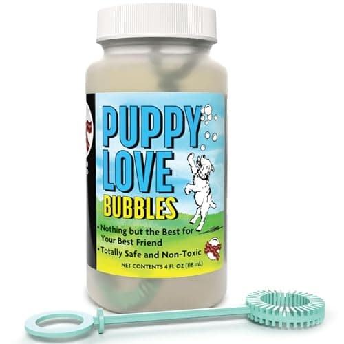 Puppy Love Bubbles, Peanut Butter & Bacon Scented Bubbles 4oz. Bottle-2 Pack Combo (1 Peanut Butter/1 Bacon) for Dogs B0913CYKF2