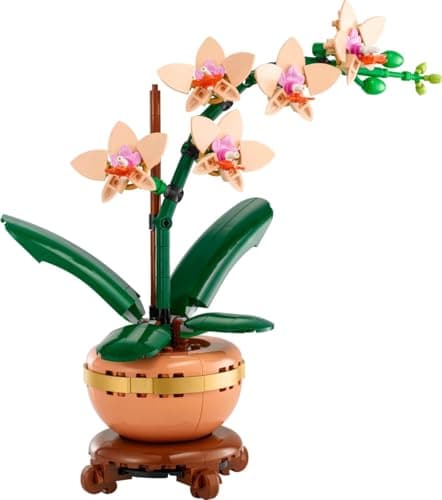LEGO Botanicals Mini Orchid Building Set - Artificial, Fake Orchid for Home Decor, Adults Ages 18+ - Gift for Birthdays - Indoor Plant Decorations for Table, Desk, Office - 10343