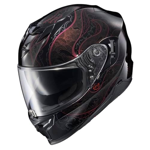 ScorpionEXO T520 Full Face Touring Motorcycle Helmet with Bluetooth Ready Speaker Pockets DOT ECE Approved Nama-Shimi (Black/Chameleon - Medium)