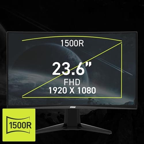 msi MAG 245C X24 24-inch 1920 x 1080 (FHD) Gaming Monitor, 240Hz, FreeSync Premium, HDR Ready, HDMI, VGA Port, VESA Mountable, Tilt, 4-Side Slim Bezel, 1ms, Black